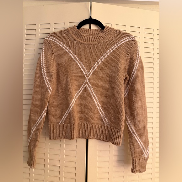 Banana Republic Sweaters - Banana Republic Tan Argyle Knit Sweater – Size Small